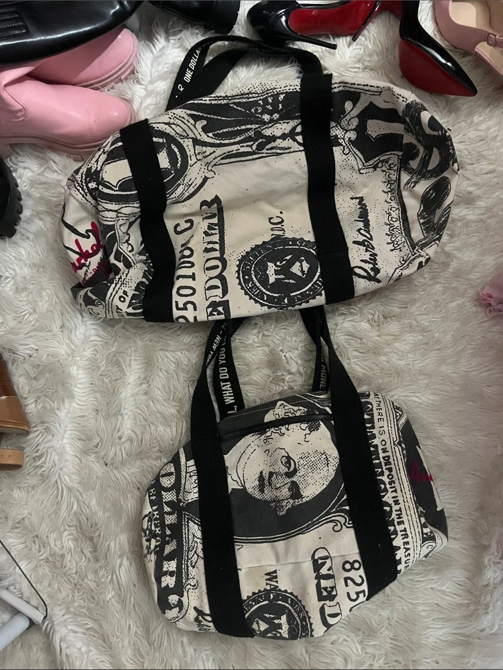 Andy Warhol x Loop ~ Canvas Graphic Print Tote Bag in Cream & Black